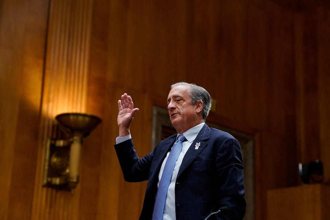 U.S. Postmaster General David Steiner testifies before a Senate Homeland Security and Governmental Affairs Committee hearing in Washington U.S. Postmaster General David Steiner testifies before a Senate Homeland Security and Governmental Affairs Committee hearing in Washington