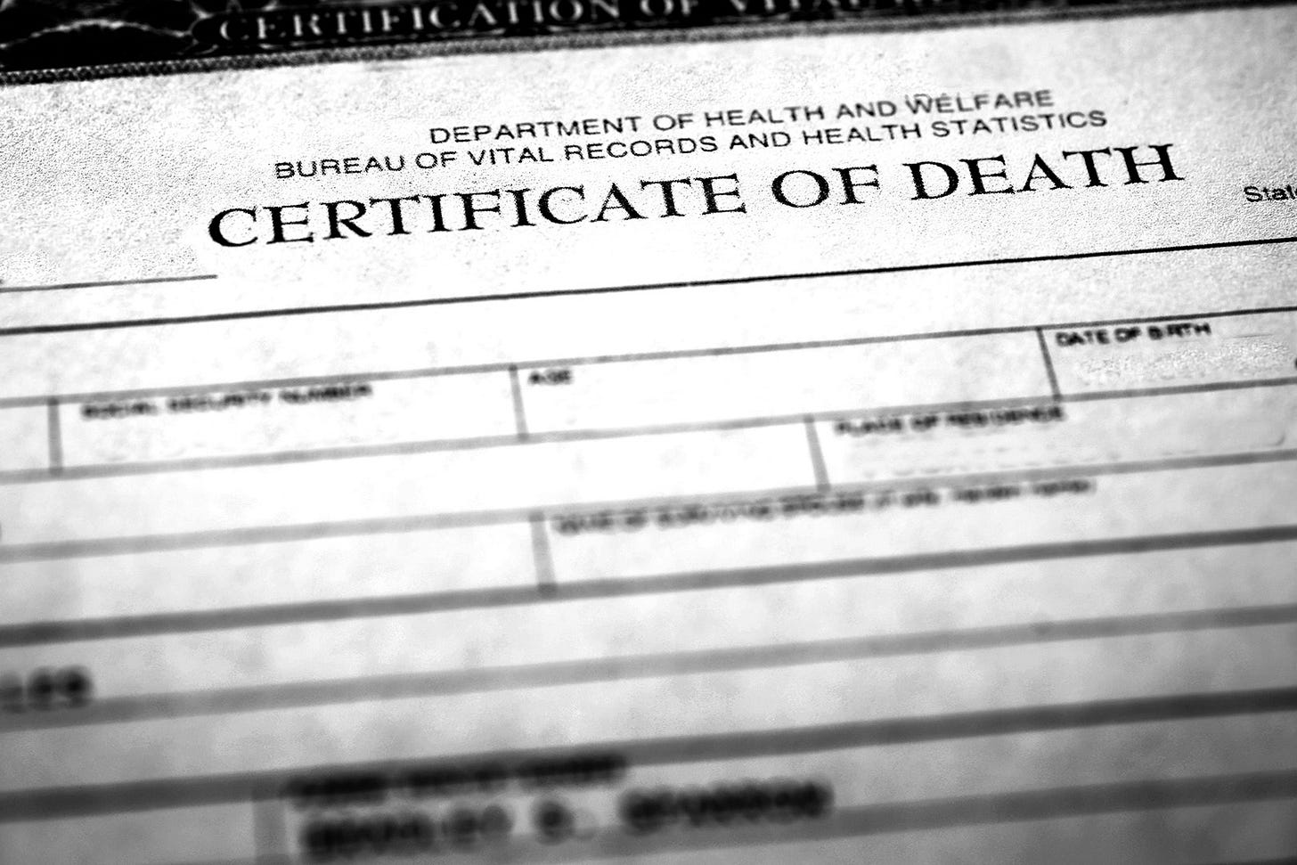 a death certificate