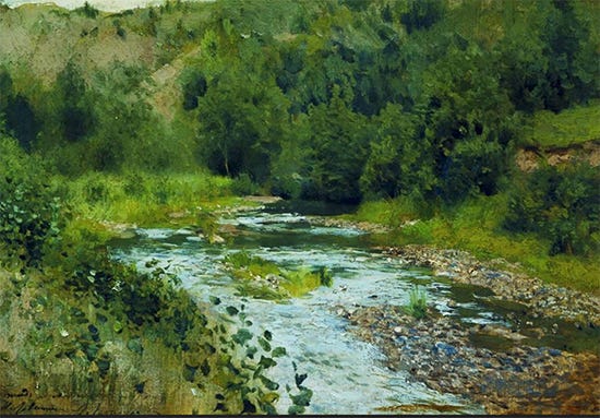 A River, 1888, Isaac Levitan A River, 1888, Isaac Levitan