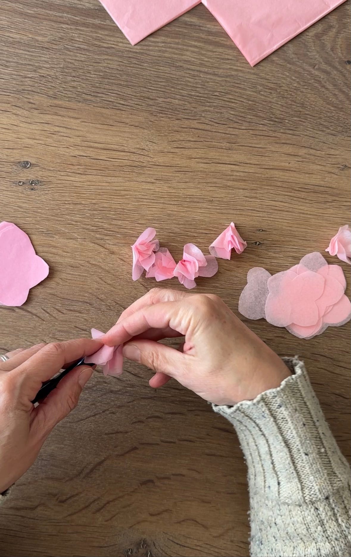 making a blossom shape