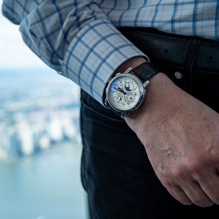 A couple of complicated watches: Gee's 3940G and Paul's Lange perpetual split.