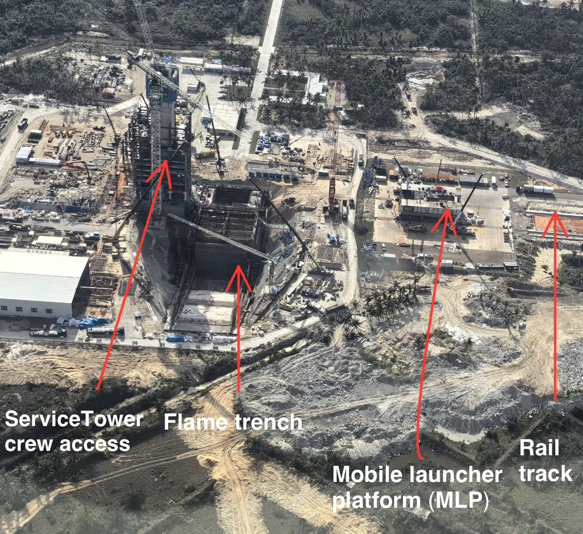 The Long March 10’s launch site as seen from above.