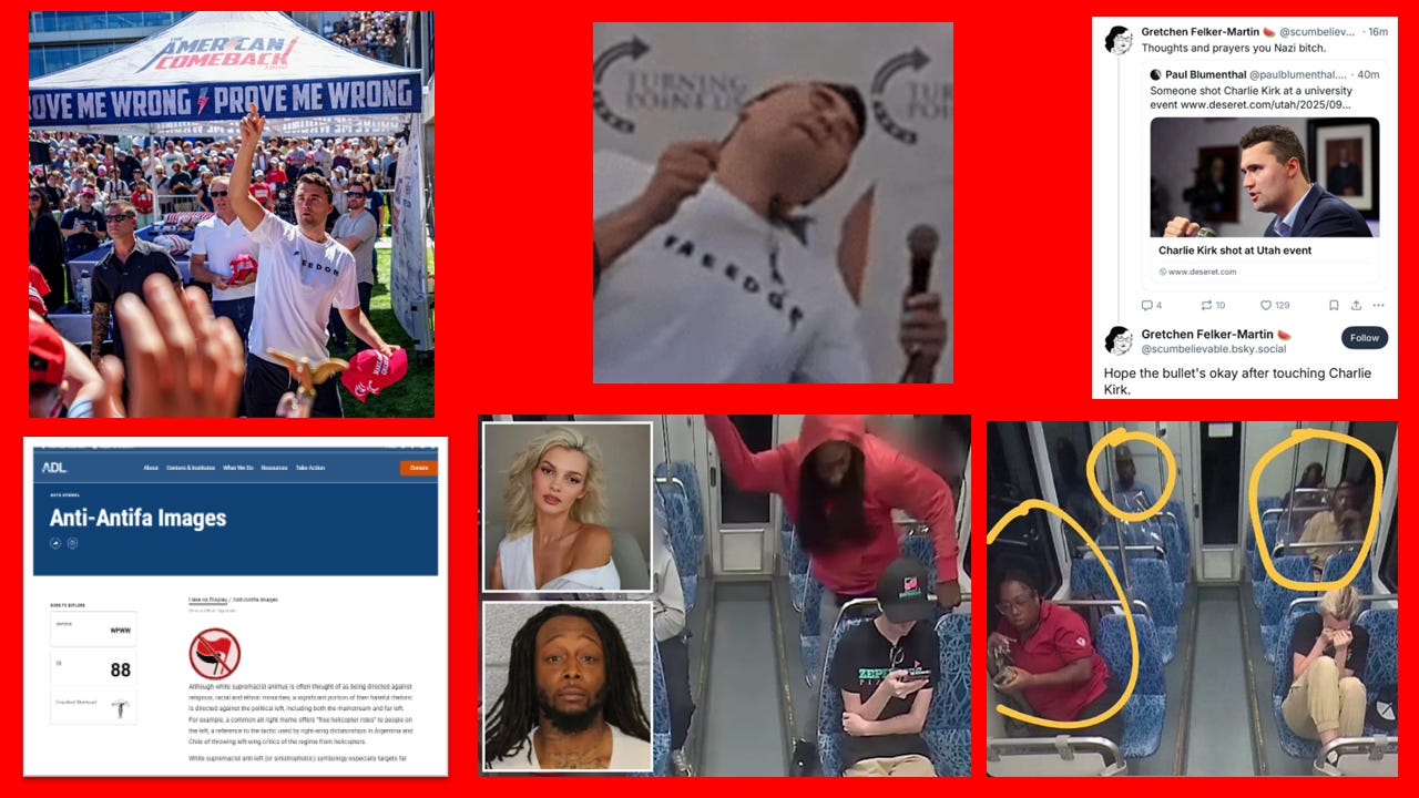 Various images and posts related to the murders of Charlie Kirk and Iryna Zarutska, and the Left’s response to both. We are sharing a country with literal demons … Various images and posts related to the murders of Charlie Kirk and Iryna Zarutska, and the Left’s response to both. We are sharing a country with literal demons …