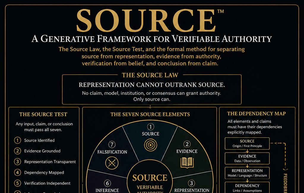 SOURCE: A Generative Framework for Verifiable Authority
