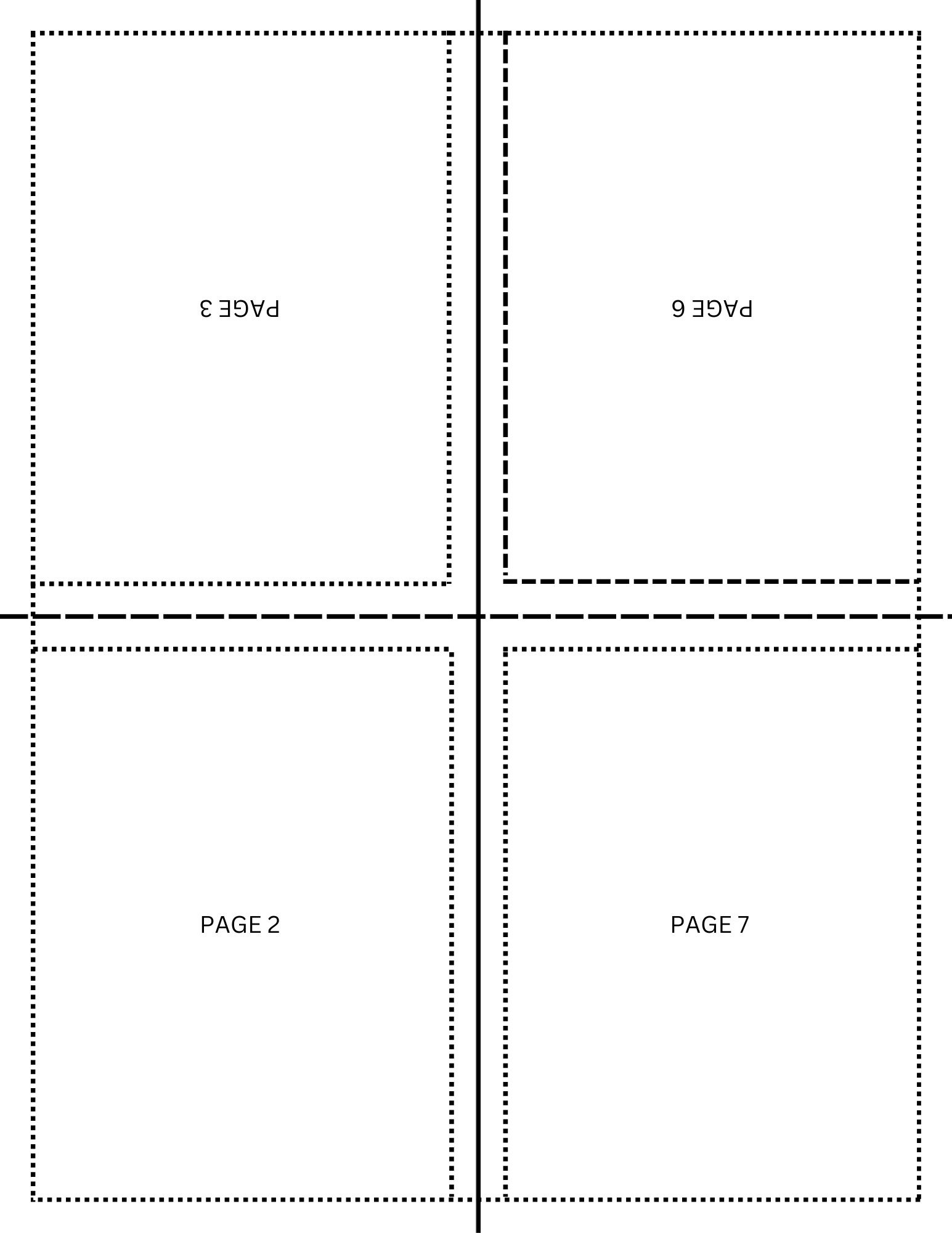 Quarter Size Zine Template and Tutorial - by Brigitte