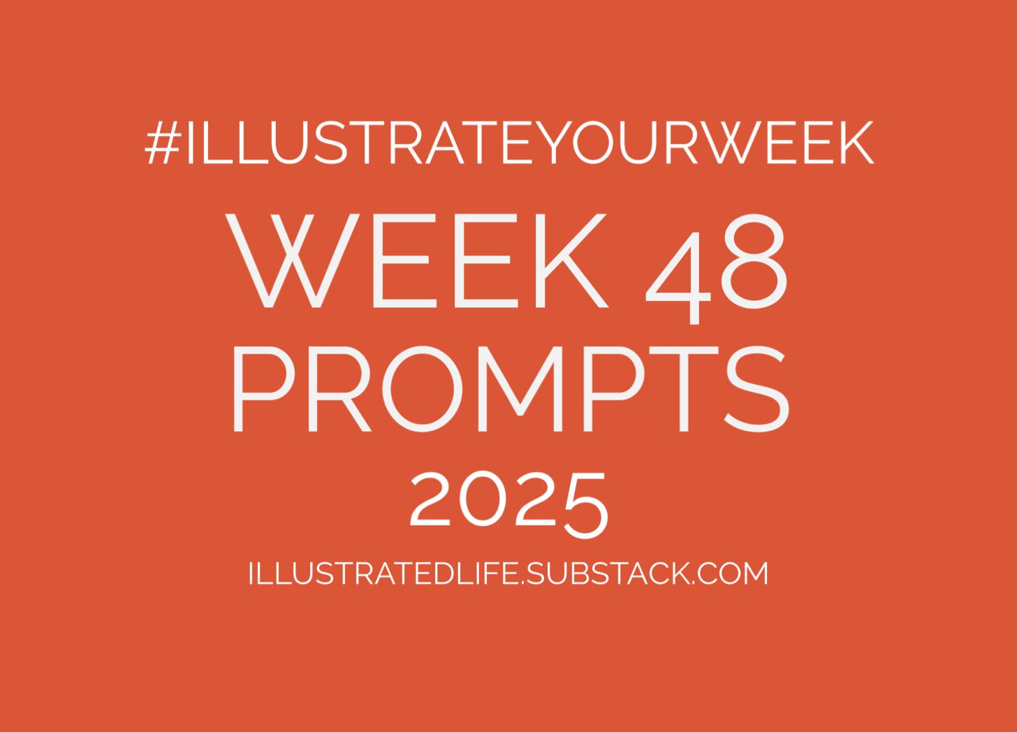 Week 48 Prompts for illustrate your week illustrated journal