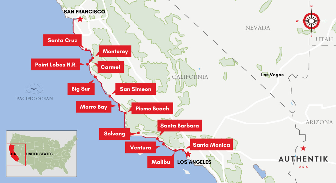 Highway 1 between Los Angeles and San Francisco: The complete guide