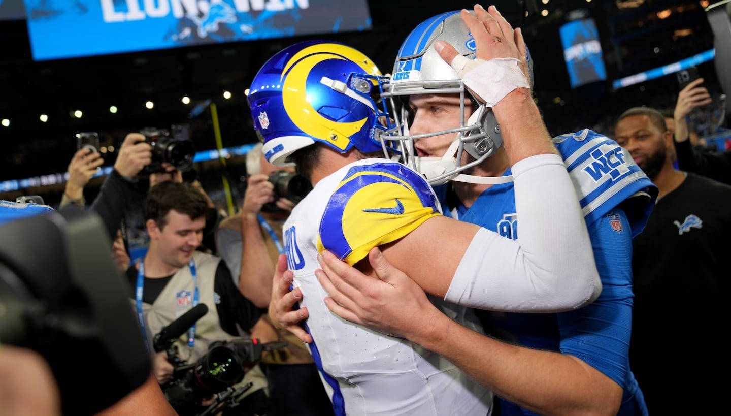 Lions break the hex, beat old friend Matthew Stafford, Rams for first  playoff win in 32 years - The Boston Globe