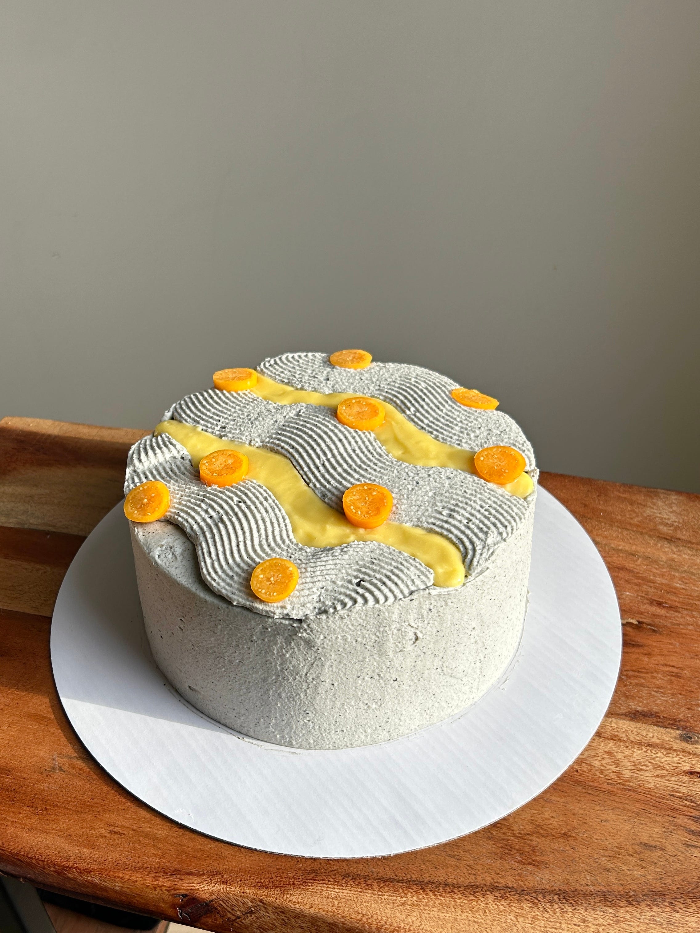 Black Sesame Yuzu Cake - by Karina Velasquez - Open Crumb