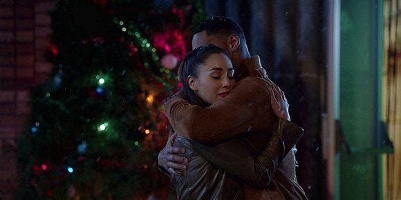 Lindsey Morgan hugging Walker Trey for final time. Lindsey Morgan hugging Walker Trey for final time.