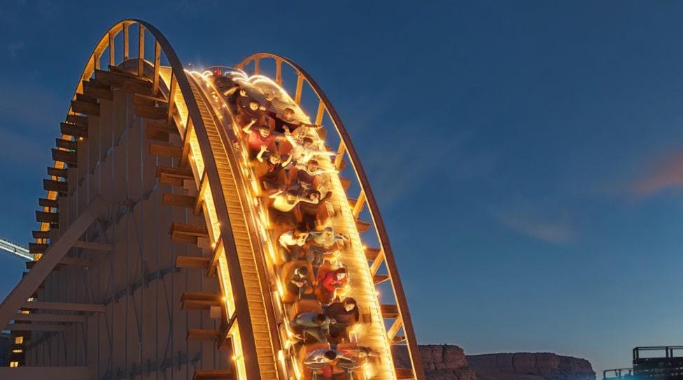 Colossus coaster Six Flags Qiddiya concept art 