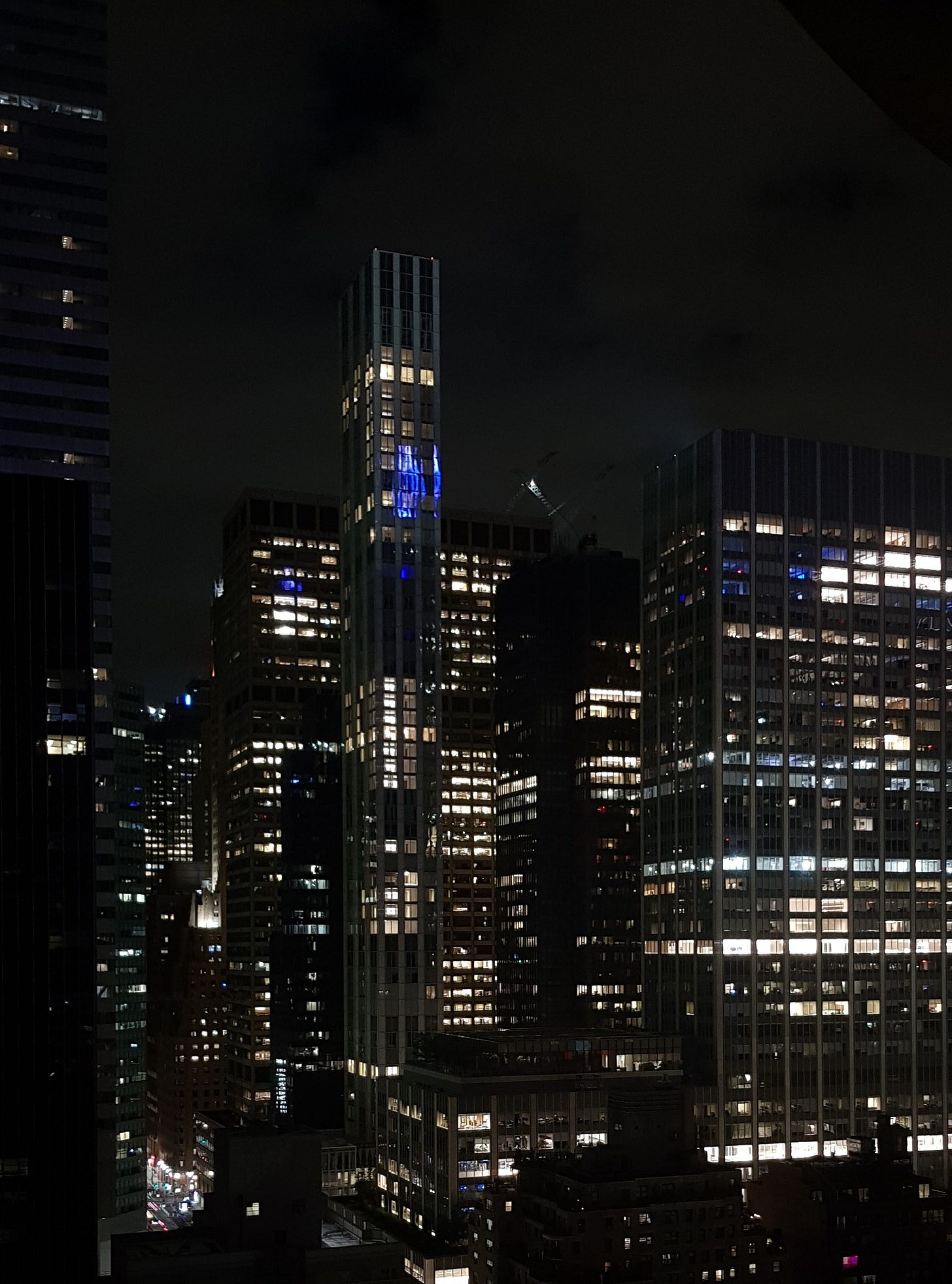 New York City midtown night view New York City midtown night view