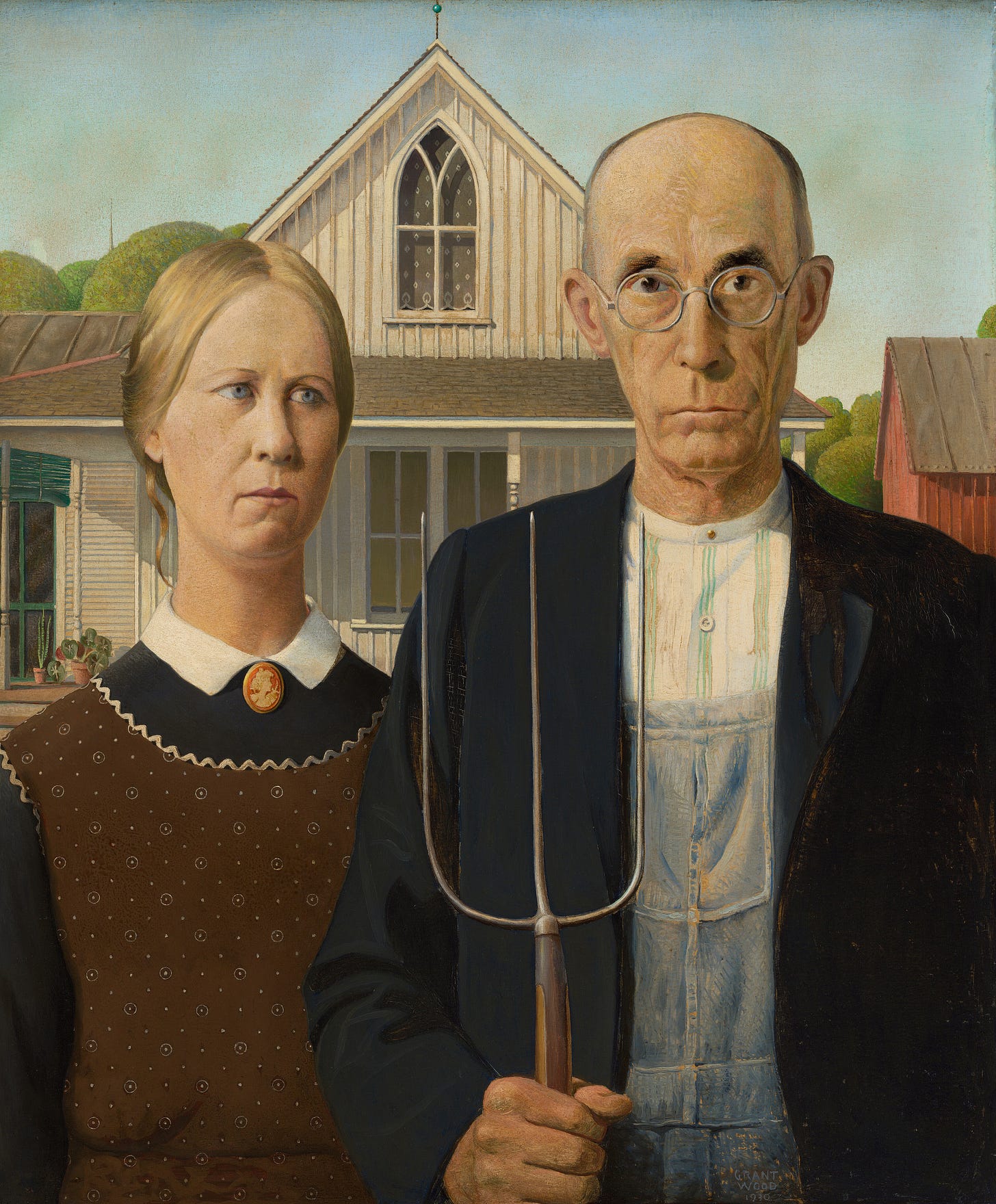 Grant Wood American Gothic (1930) Grant Wood American Gothic (1930)