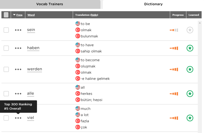 Seedlang Words — Screenshot by Author