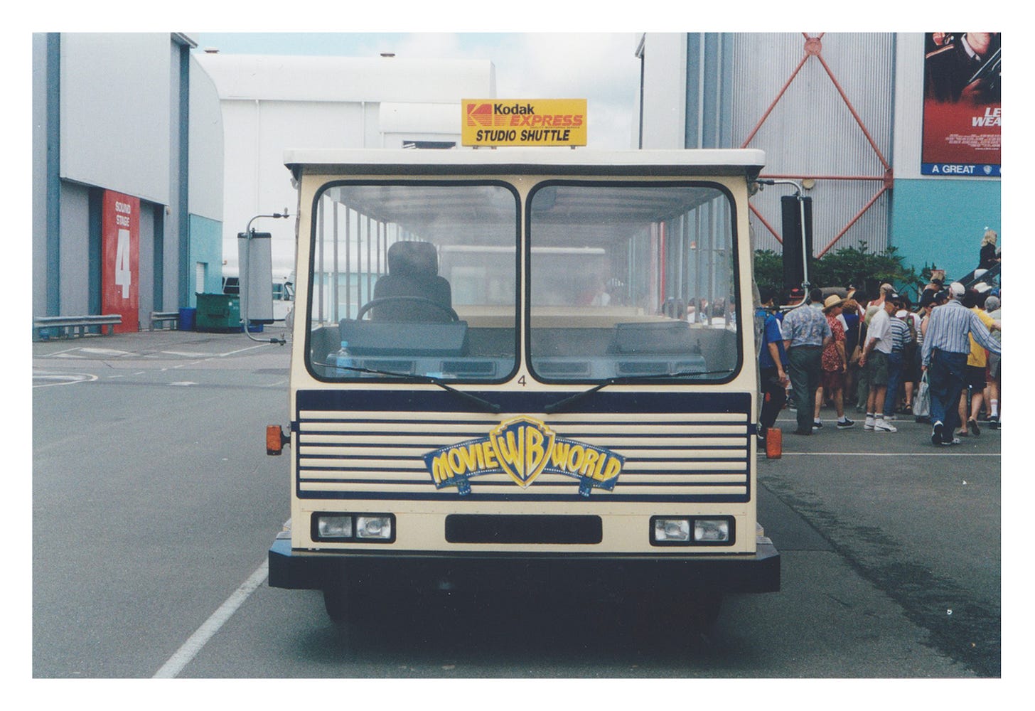 A photograph of the transport which would take guests to and from the attraction, known as the “01”