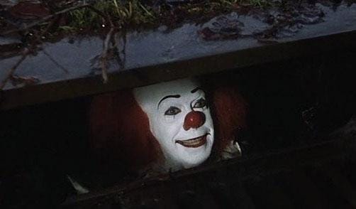 Creepy face spotted lurking in sewer just like Pennywise the ...