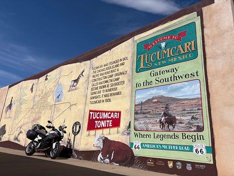 Murals on buildings in Tucumcari, NM