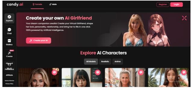 create an AI Girlfriend on CandyAI create an AI Girlfriend on CandyAI