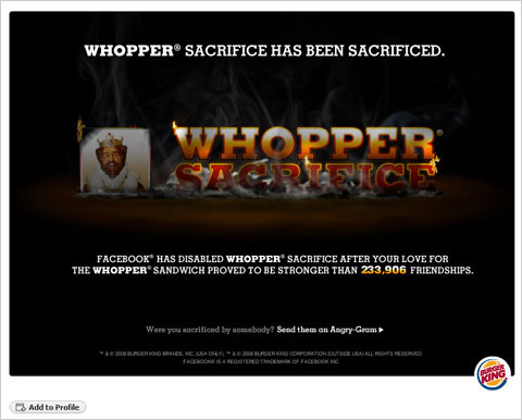 Whopper Facebook Whopper Facebook