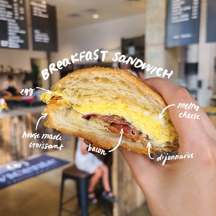 Vicente Bakery & Bistro breakfast sandwich