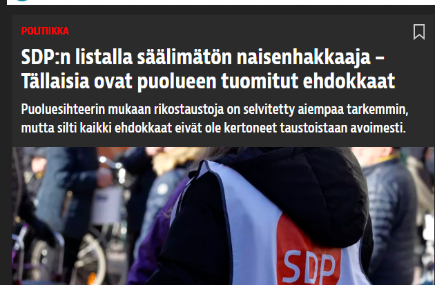 Viime vuonna Iltalehti uutisoi Noorista, SDP:n ehdokkaasta säälimättömänä naistenhakkaajana, jonka sitten päätyi pikaisesti korjaamaan ja pahoittelemaan muslimimieheltä - sillä nähtävästi tällä itsellään ei ollutkaan rikosrekisteriä.