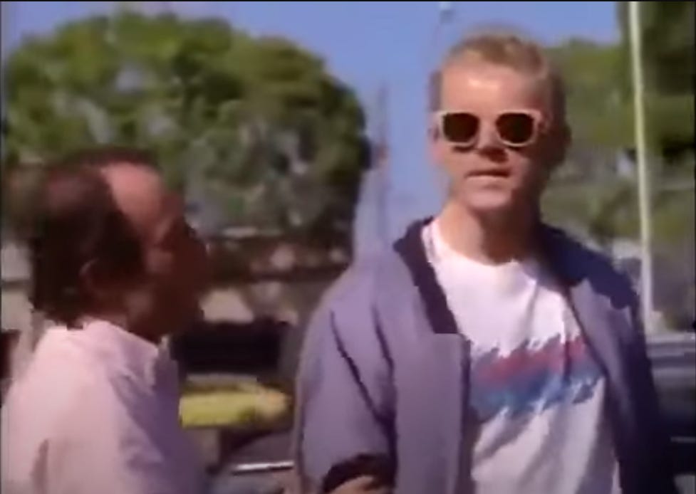 Morse with sick shades and fit in Downpayment for Murder