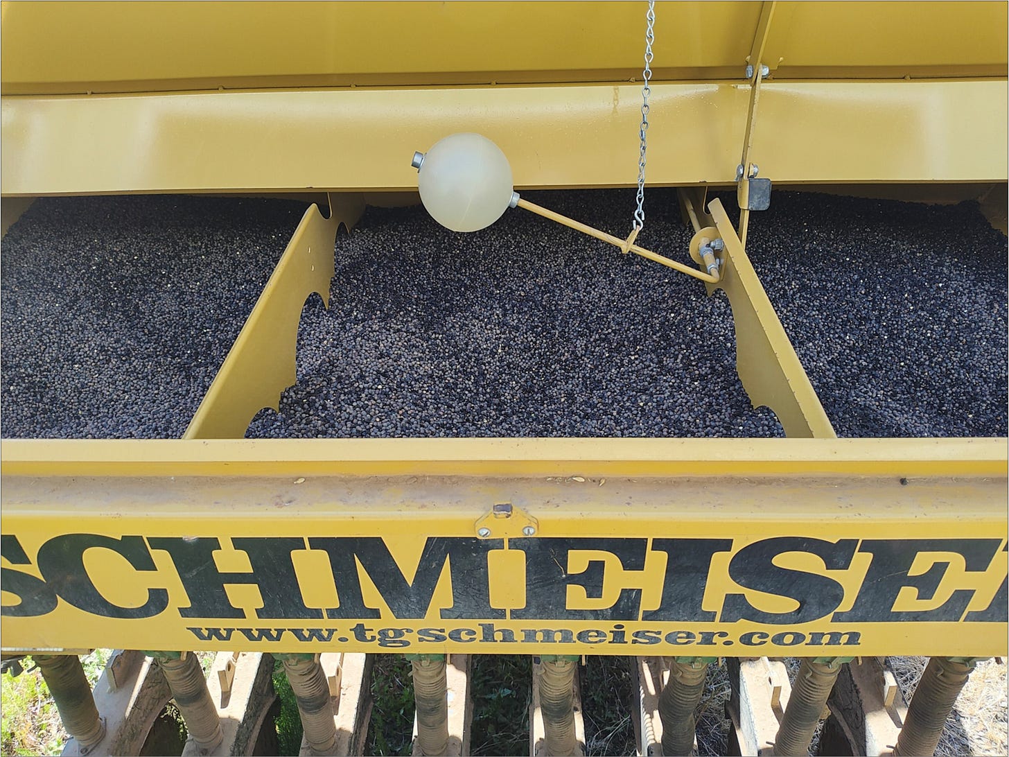 Spring cover crop seeds ready to be drilled in.