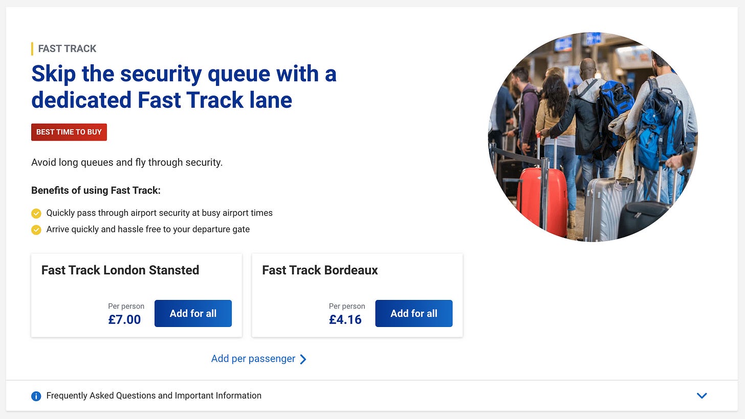 Ryanair 网站截图 Ryanair 网站截图