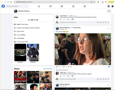 Screenshots showing ties of Patriots H Brahimi with PDK