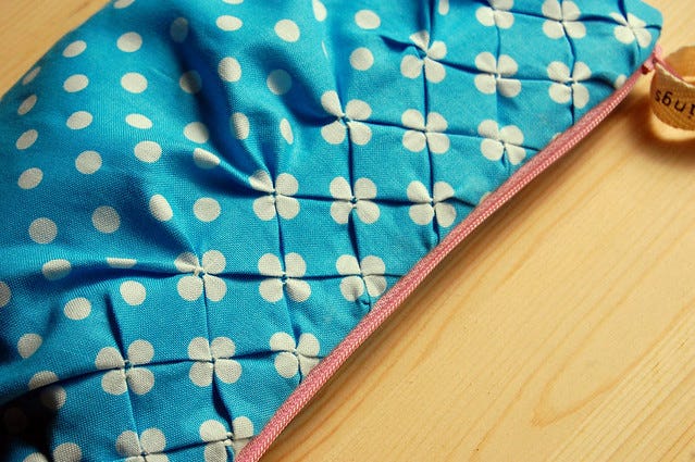 Polka Dot Smocking Pouch Polka Dot Smocking Pouch
