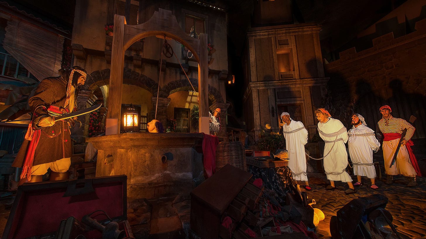 Pirates of the Caribbean ride at Disneyland