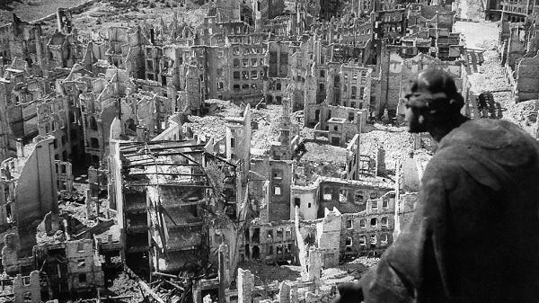 Bombed-out Dresden in 1945 Bombed-out Dresden in 1945