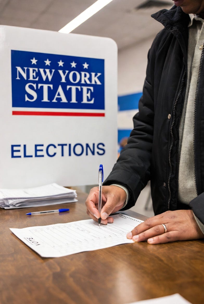 New York State Election Law - a person voting