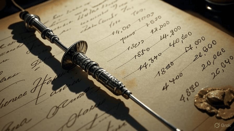 A silver needle on a piece of paper

AI-generated content may be incorrect.