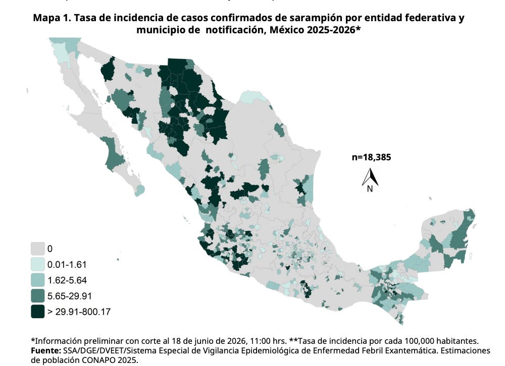 The same measles genotype, D8-196, is actively spreading in Canada, Mexico, and the United States… The same measles genotype, D8-196, is actively spreading in Canada, Mexico, and the United States…