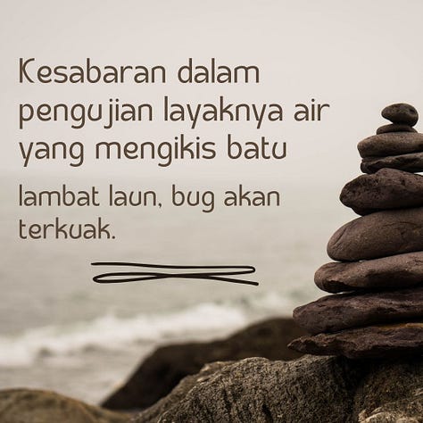 peribahasa software tester