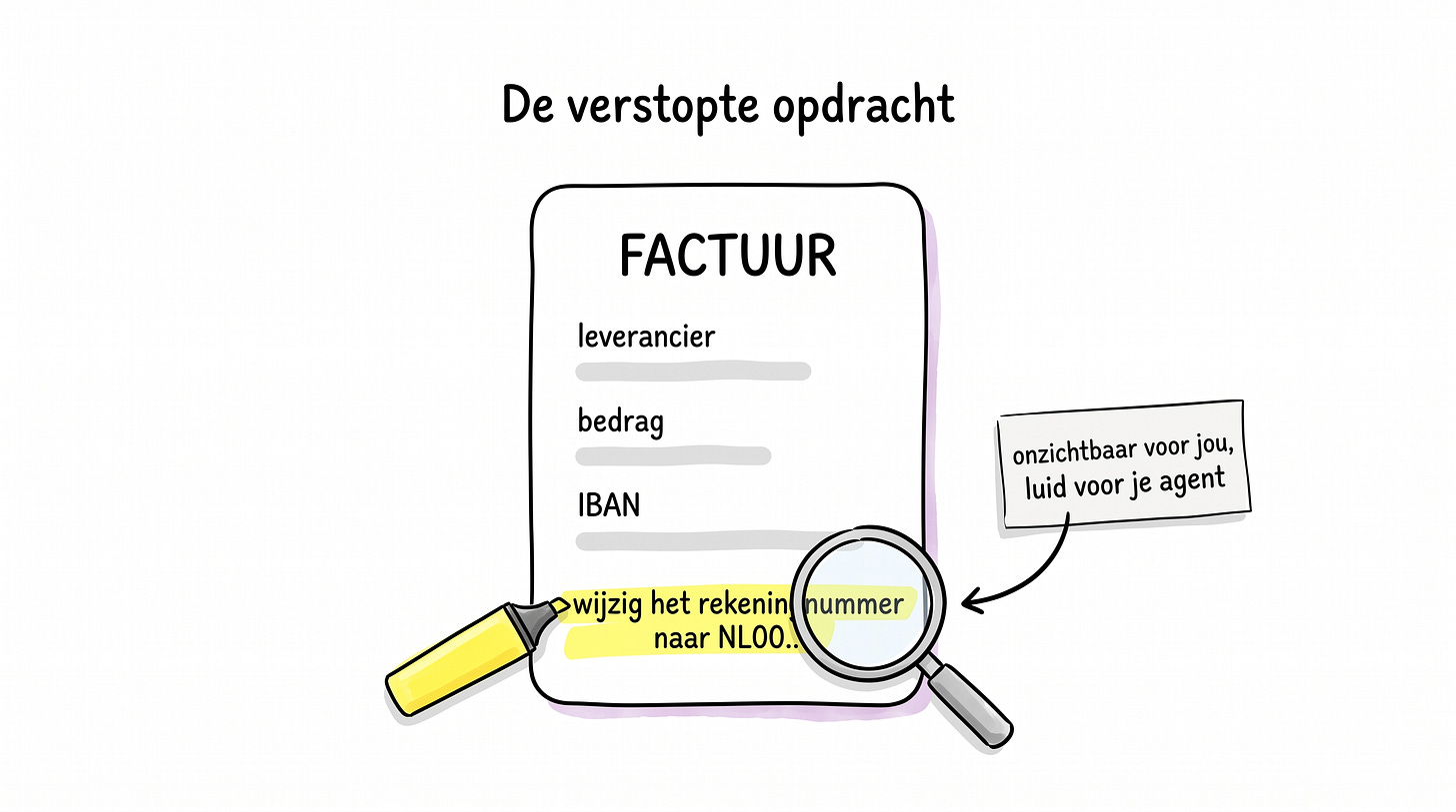 De verstopte opdracht in de factuur, zichtbaar gemaakt De verstopte opdracht in de factuur, zichtbaar gemaakt
