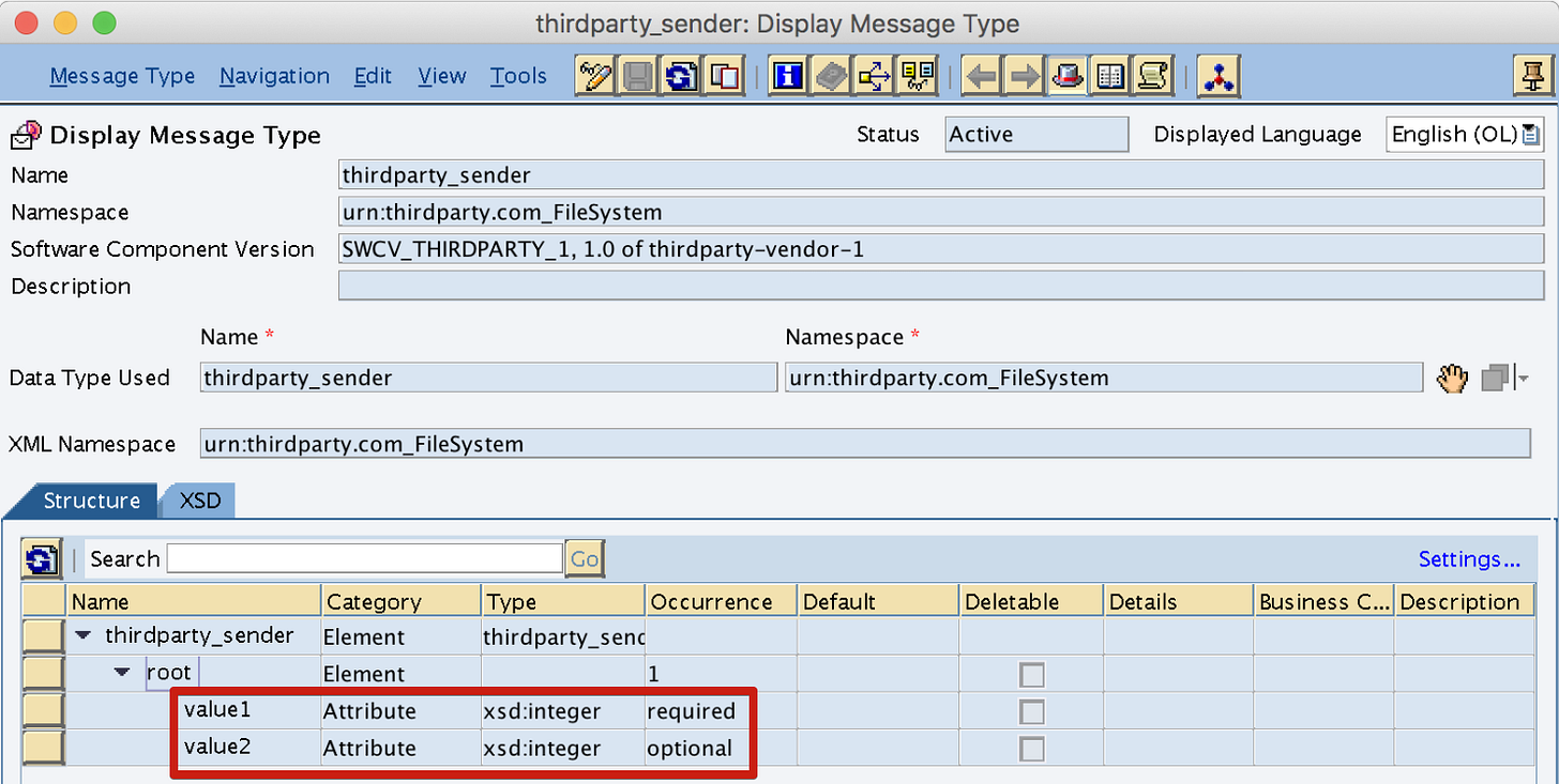 Create sender message type in ESR Create sender message type in ESR