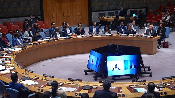 All U.N. Security Council members except the United States members said famine in Gaza was a manmade crisis and warned that the use of starvation as...