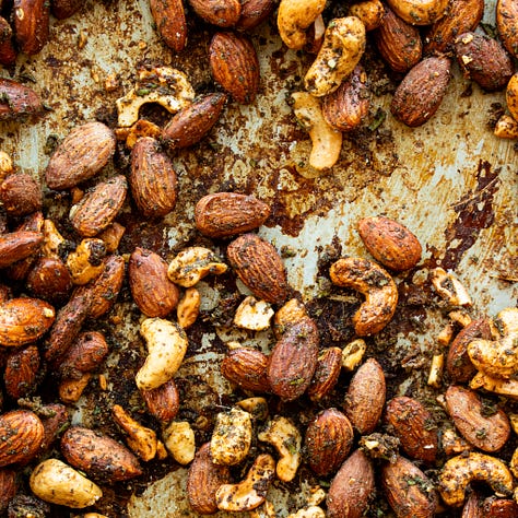 Recipe for nuts spiced with wild sweetfern, shot by JB Douglas for The Wild Grocery
