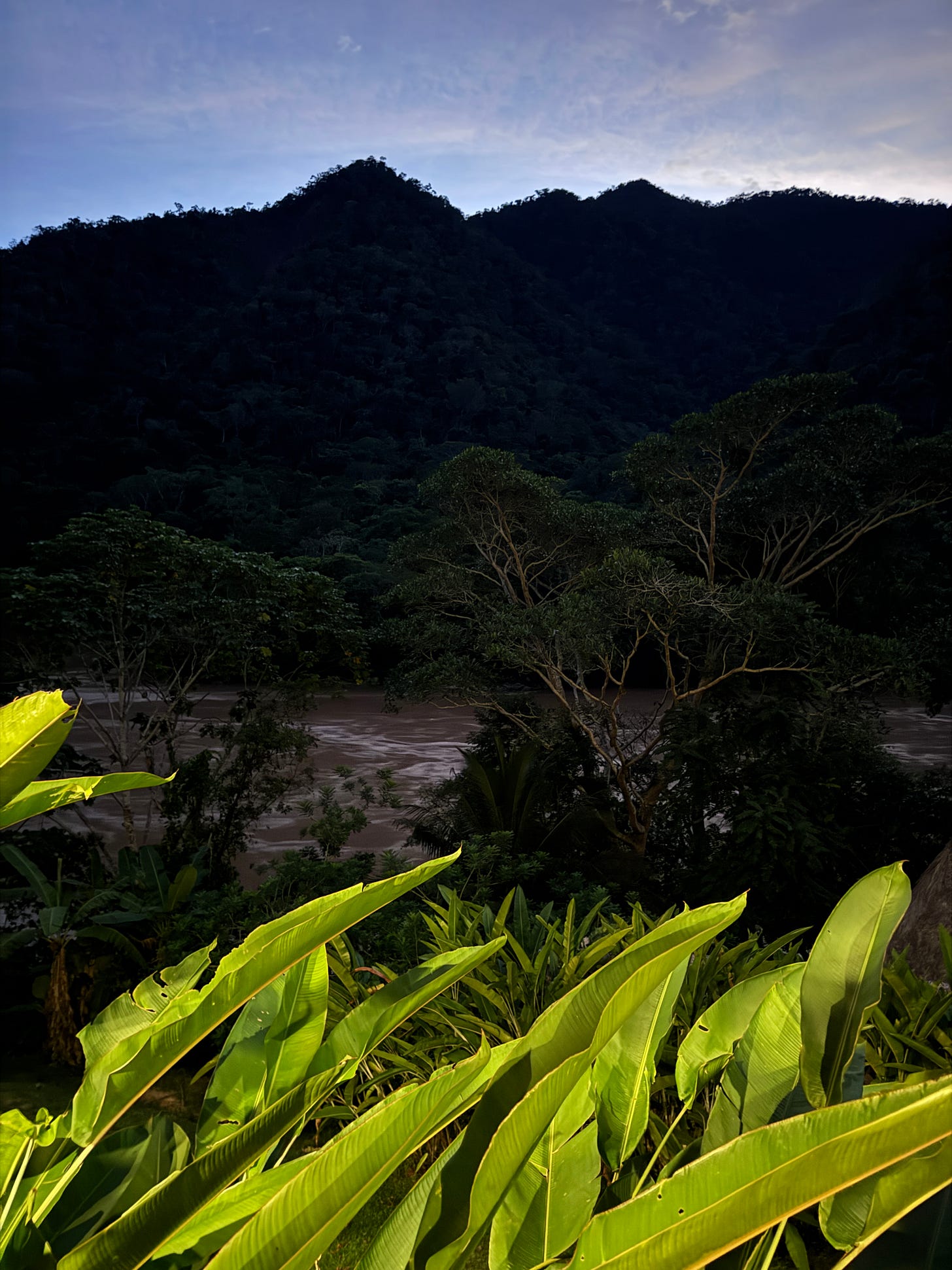 The River Huallaga at dusk