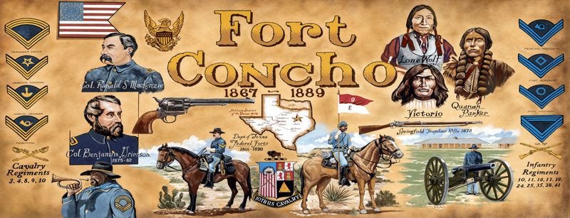 Fort Concho mural in San Angelo, Texas. Fort Concho mural in San Angelo, Texas.