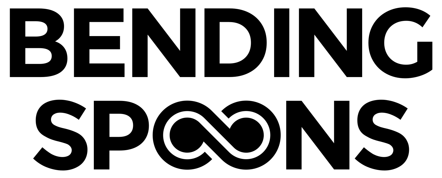 Bending Spoons logo, Alternative Wordmark, black - WebKyte