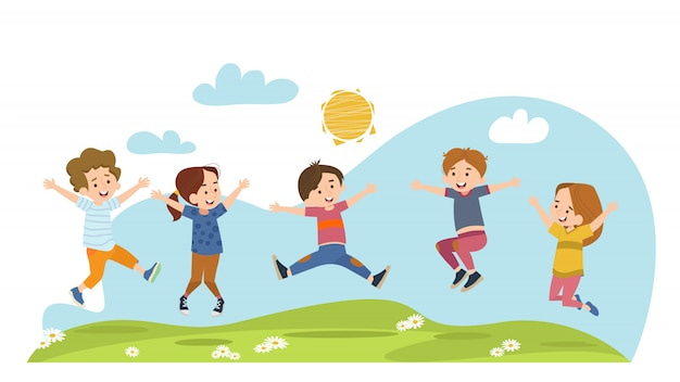 Happy kids Vectors & Illustrations for Free Download | Freepik