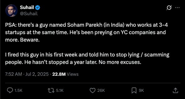 I'm a recruiter with 15 YoE. This is why Soham Parekh's emails are different