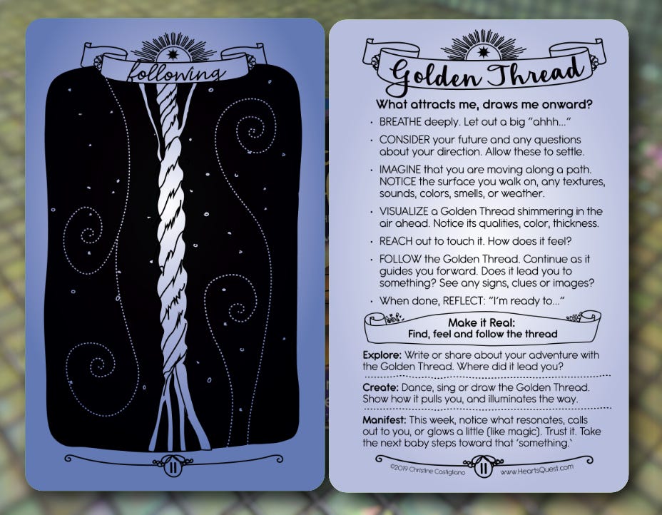 The Golden Thread tool for inspiration The Golden Thread tool for inspiration