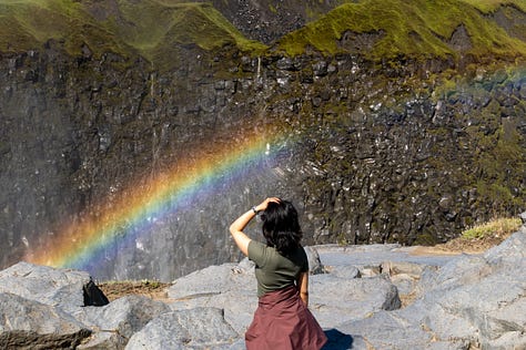 Rainbow forming, one step at a time