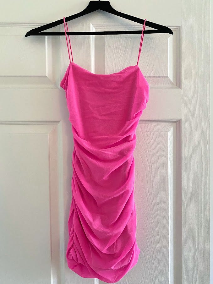 strapless open back dress Dream Away Mini Dress Blue Multi main image 1