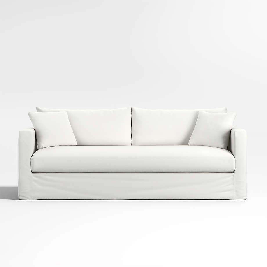View Willow II Slipcovered Bench Queen Sleeper Sofa - image 1 of 11