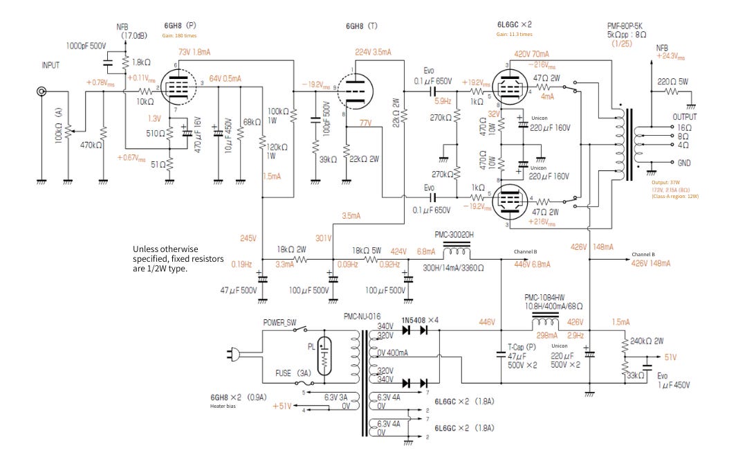 6L6GC Push-Pull Altec-Type Stereo Power Amplifier Part 1 【MJ's